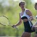 Greenhills No 4 doubles partners Makaila DeSano-Smith and Anicka Gajor talk in between games while playing Saline on Tuesday, May 14. Daniel Brenner I AnnArbor.com